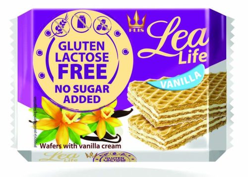 LEA LIFE - Vaníliás ostyaszelet hozzáadott cukor-, glutén-, laktóz mentes 95g