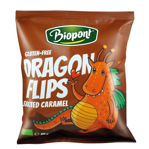 Dragon flips, Kukorica snack, sós-karamellás 25g (BIO, GM, VEGAN)