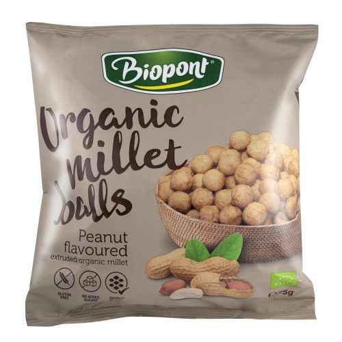 Extrudált kölesgolyó földimogyorós 75g (BIO, GM, VEGAN)