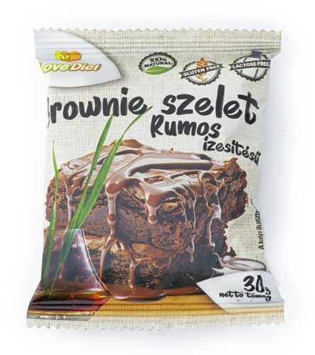 Love Diet Brownie Rum ízű 30g /GM és laktózmentes/