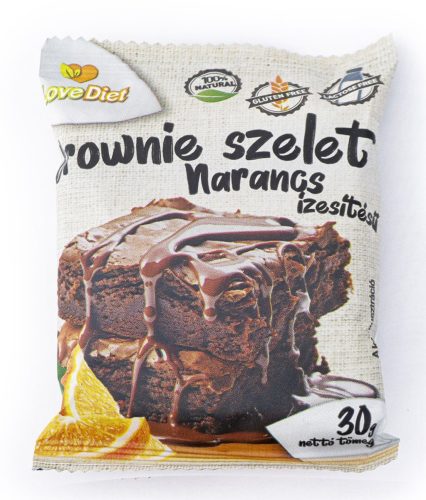 Love Diet Brownie Narancs ízű 30g /GM és laktózmentes/