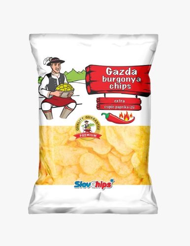 Gazda extra csípős paprika ízű burgonyachips 50 g