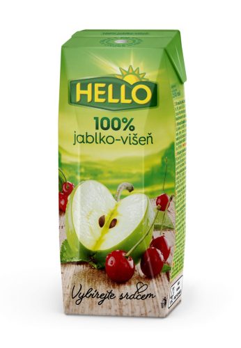 Hello 100%Alma-Meggy (szívószálas) 250ml