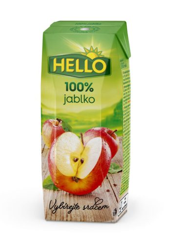 Hello 100% Alma (szívószálas) 250 ml