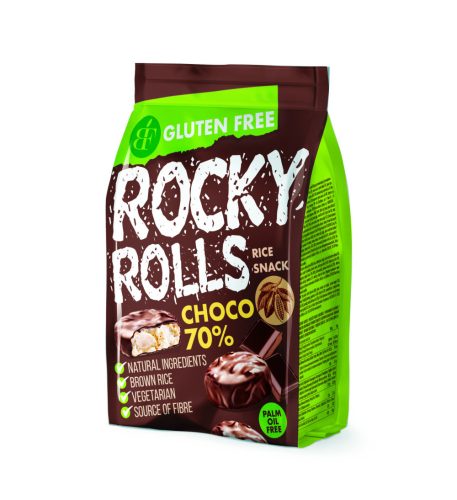 Rocky Rolls - 70% ÉT ízű puff. rizs korong csok.bev 70g